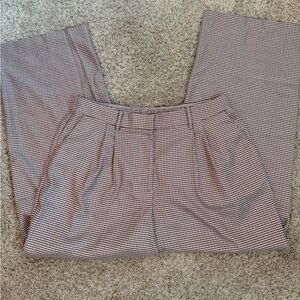 Nine West Brown & Cream Houndstooth Trousers